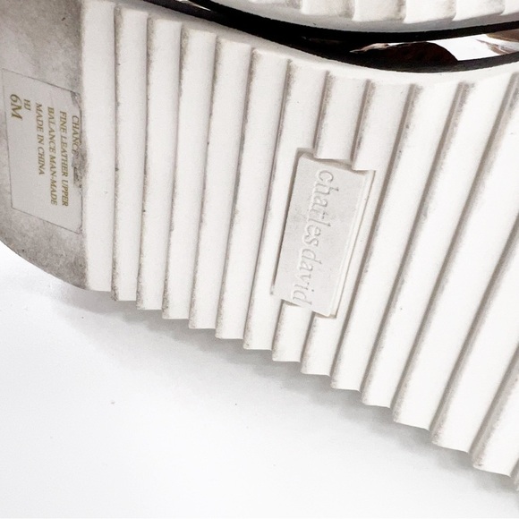 ✅ CHARLES DAVID CHANCE SANDAL BROWN PLATFORM SIZE 6 - Picture 10 of 11